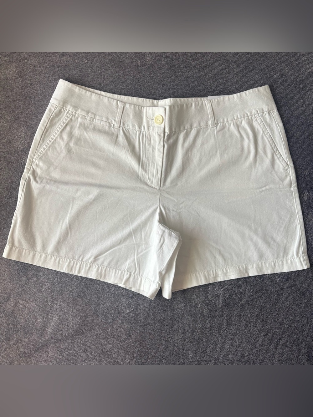 Loft Women's The Riviera Short Size 14 White 6" inseam 100% Cotton Casual NWT